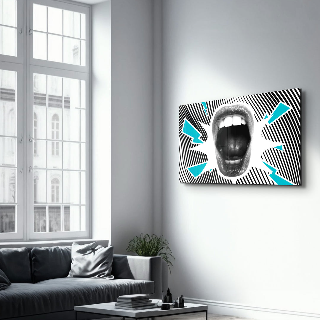 ・"Abstract Scream"・Glass Wall Art - ArtDesigna Glass Printing Wall Art