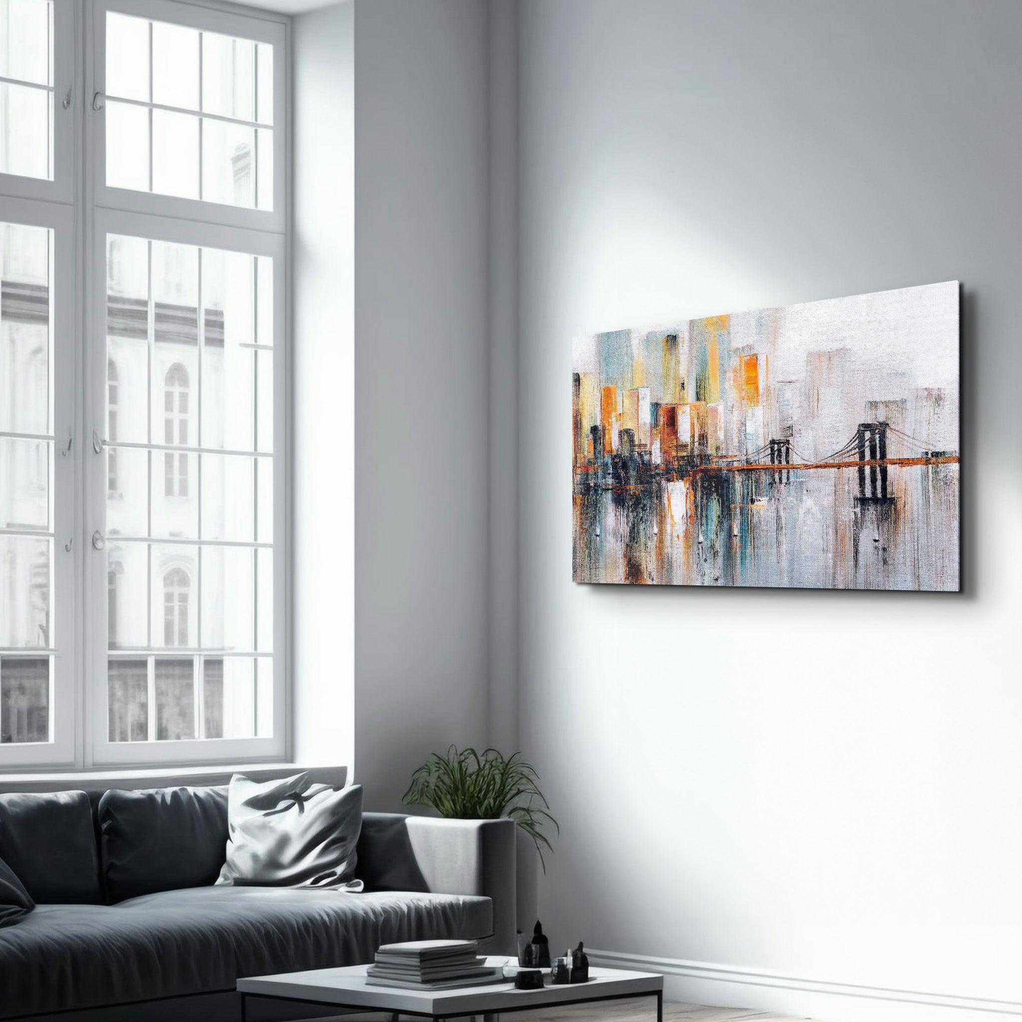 Abstract City View | Glass Wall Art - ArtDesigna Glass Printing Wall Art