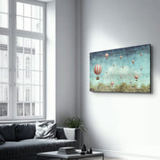 Abstract Air Balloons | Glass Wall Art - ArtDesigna Glass Printing Wall Art