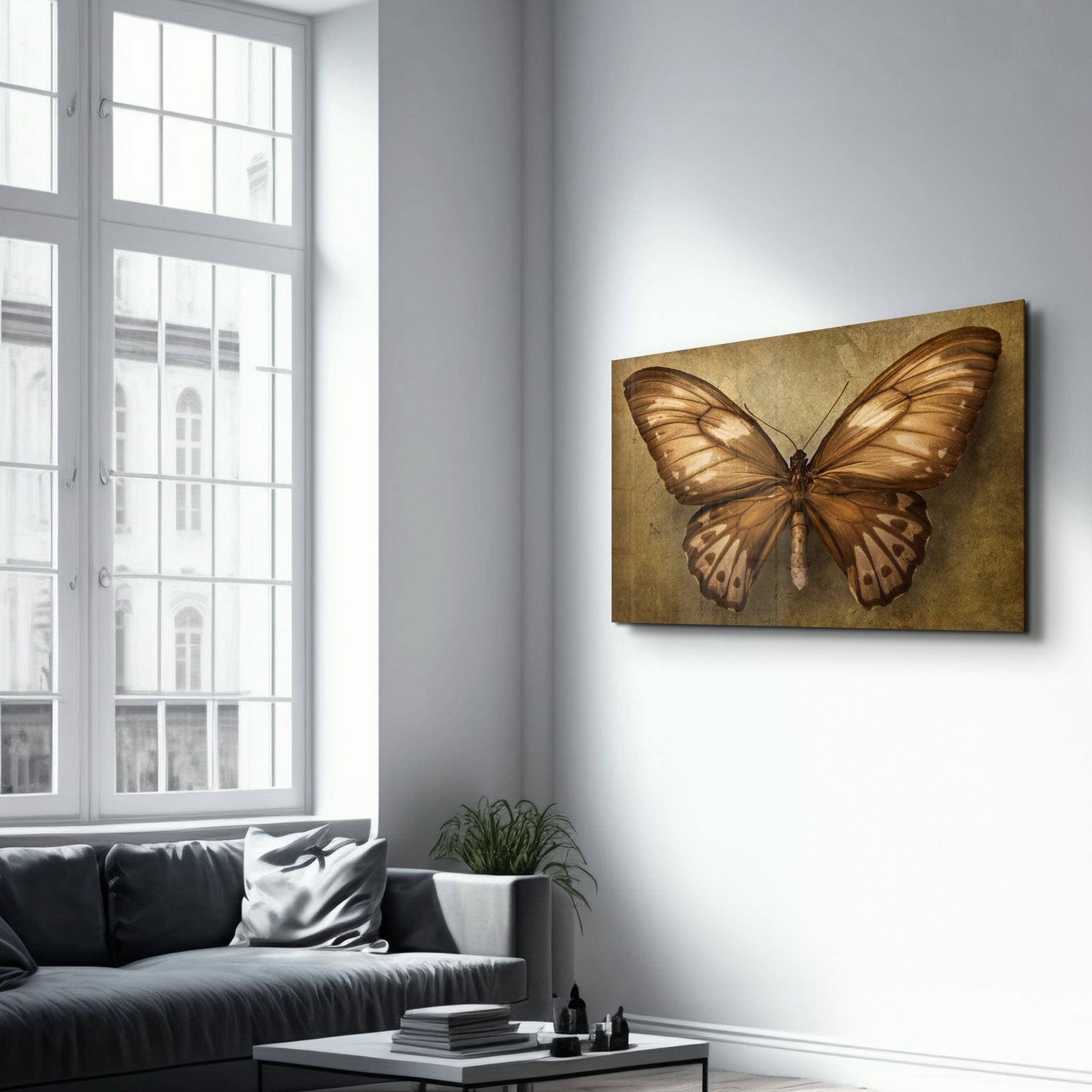 Vintage Butterfly | Glass Wall Art - ArtDesigna Glass Printing Wall Art