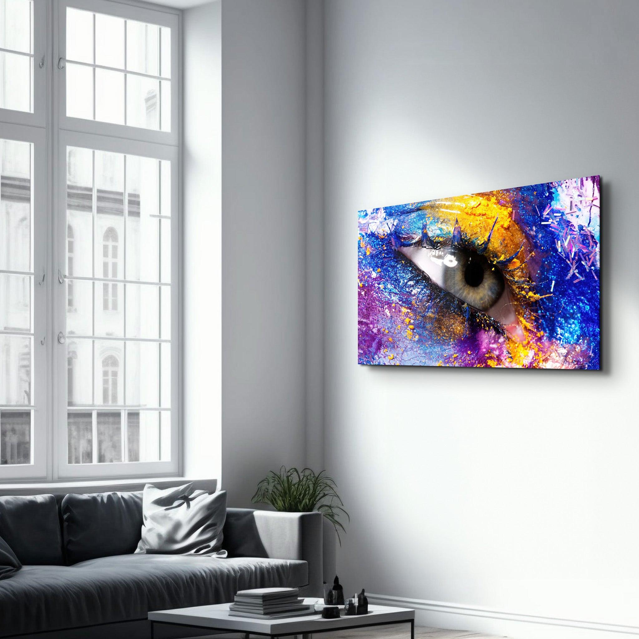 Eye In Colors | Glass Wall Art - ArtDesigna Glass Printing Wall Art