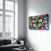 Colorful Butterfly | Glass Wall Art - ArtDesigna Glass Printing Wall Art