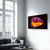 Neon Lip | Glass Wall Art - ArtDesigna Glass Printing Wall Art