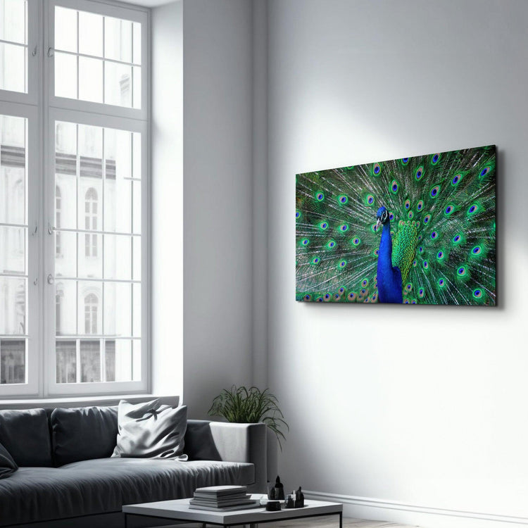 ・"The Peacock"・Glass Wall Art - ArtDesigna Glass Printing Wall Art