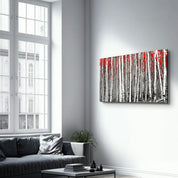 Red Forest | Glass Wall Art - ArtDesigna Glass Printing Wall Art