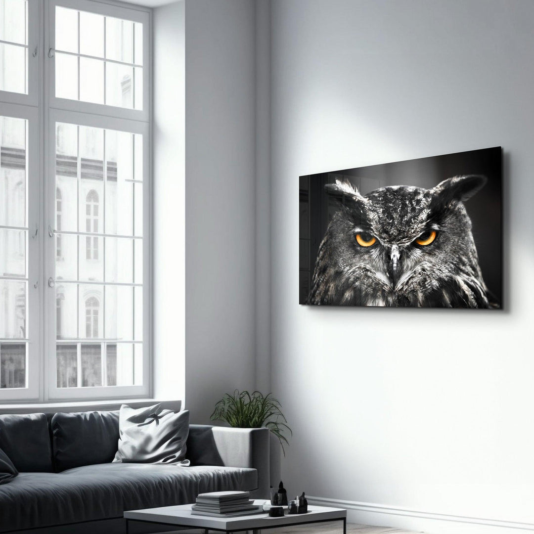・"Owl"・Glass Wall Art - ArtDesigna Glass Printing Wall Art