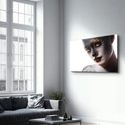 Golden Eyebrow | Glass Wall Art - ArtDesigna Glass Printing Wall Art