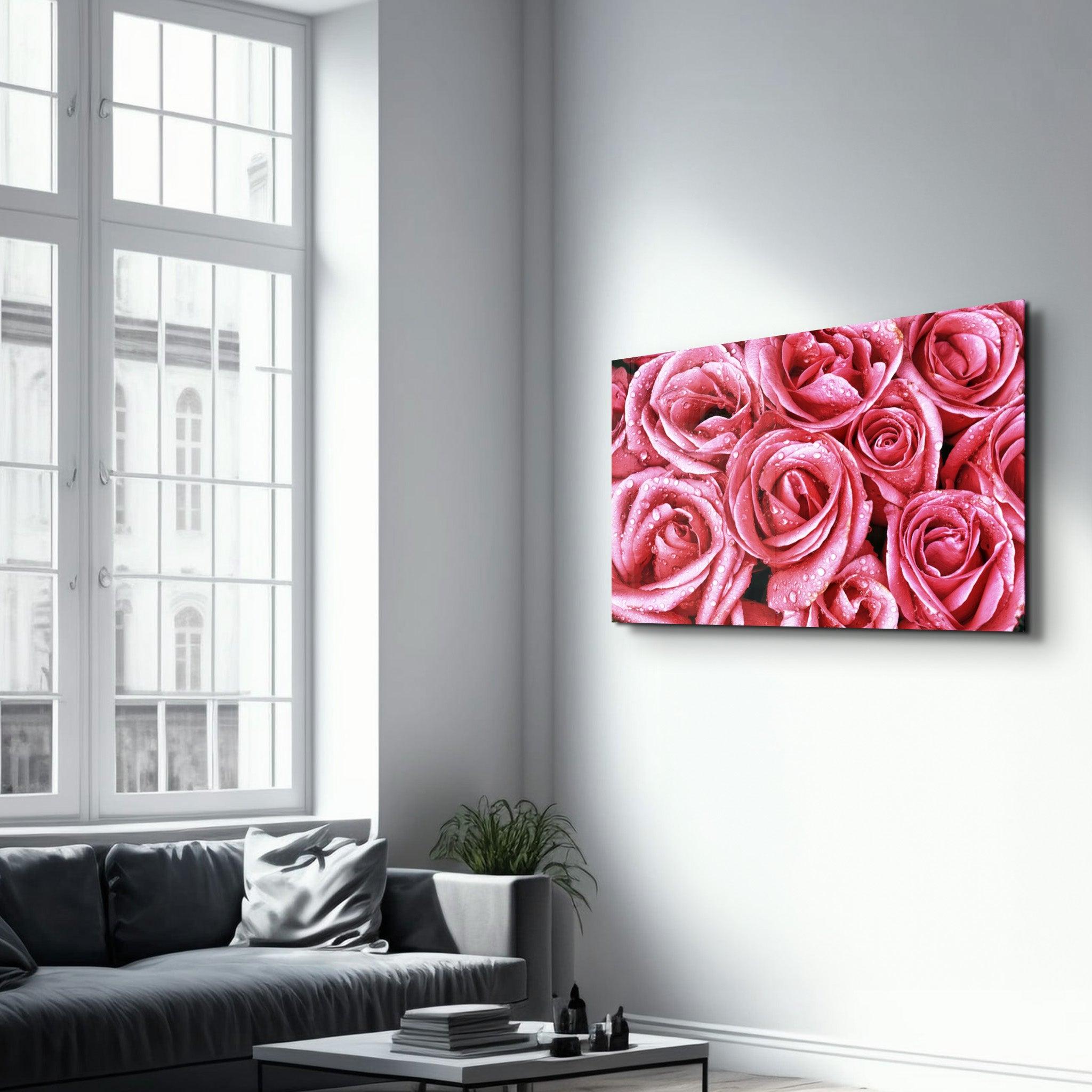 Pink Rose | Glass Wall Art - ArtDesigna Glass Printing Wall Art