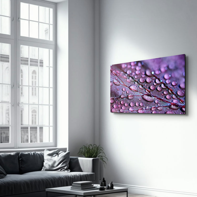 ・"Purple Leaf"・Glass Wall Art - ArtDesigna Glass Printing Wall Art