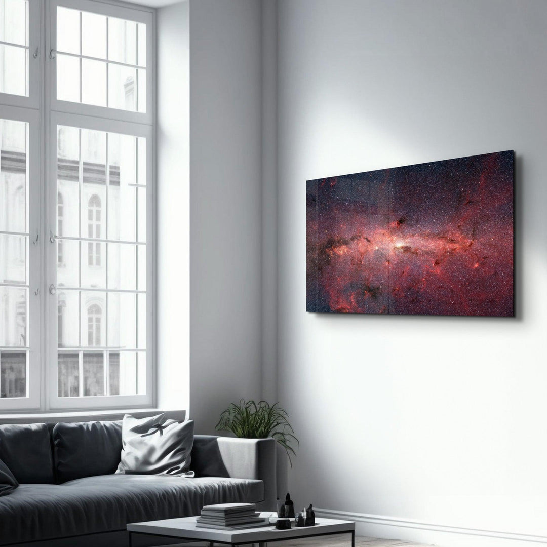 ・"Red Nebula"・Glass Wall Art - ArtDesigna Glass Printing Wall Art