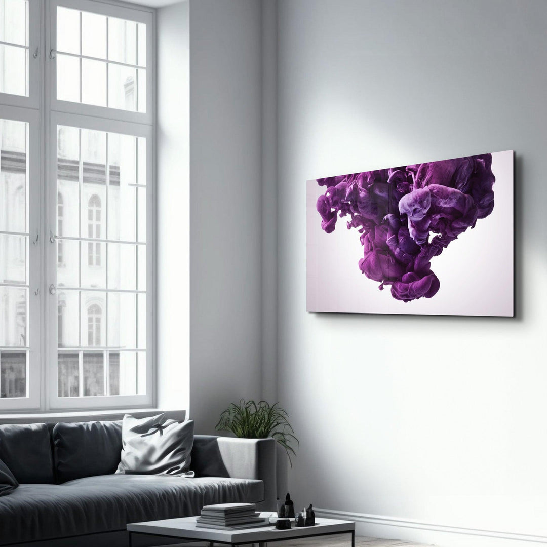 ・"Purple Smoke"・Glass Wall Art - ArtDesigna Glass Printing Wall Art