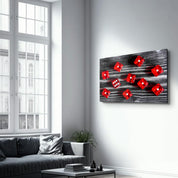 Red Dice | Glass Wall Art - ArtDesigna Glass Printing Wall Art