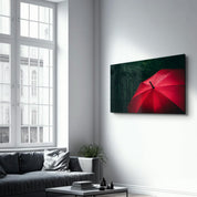 Red Umbrella | Glass Wall Art - ArtDesigna Glass Printing Wall Art