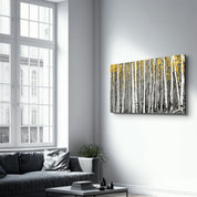 Abstract White Trees | Glass Wall Art - ArtDesigna Glass Printing Wall Art