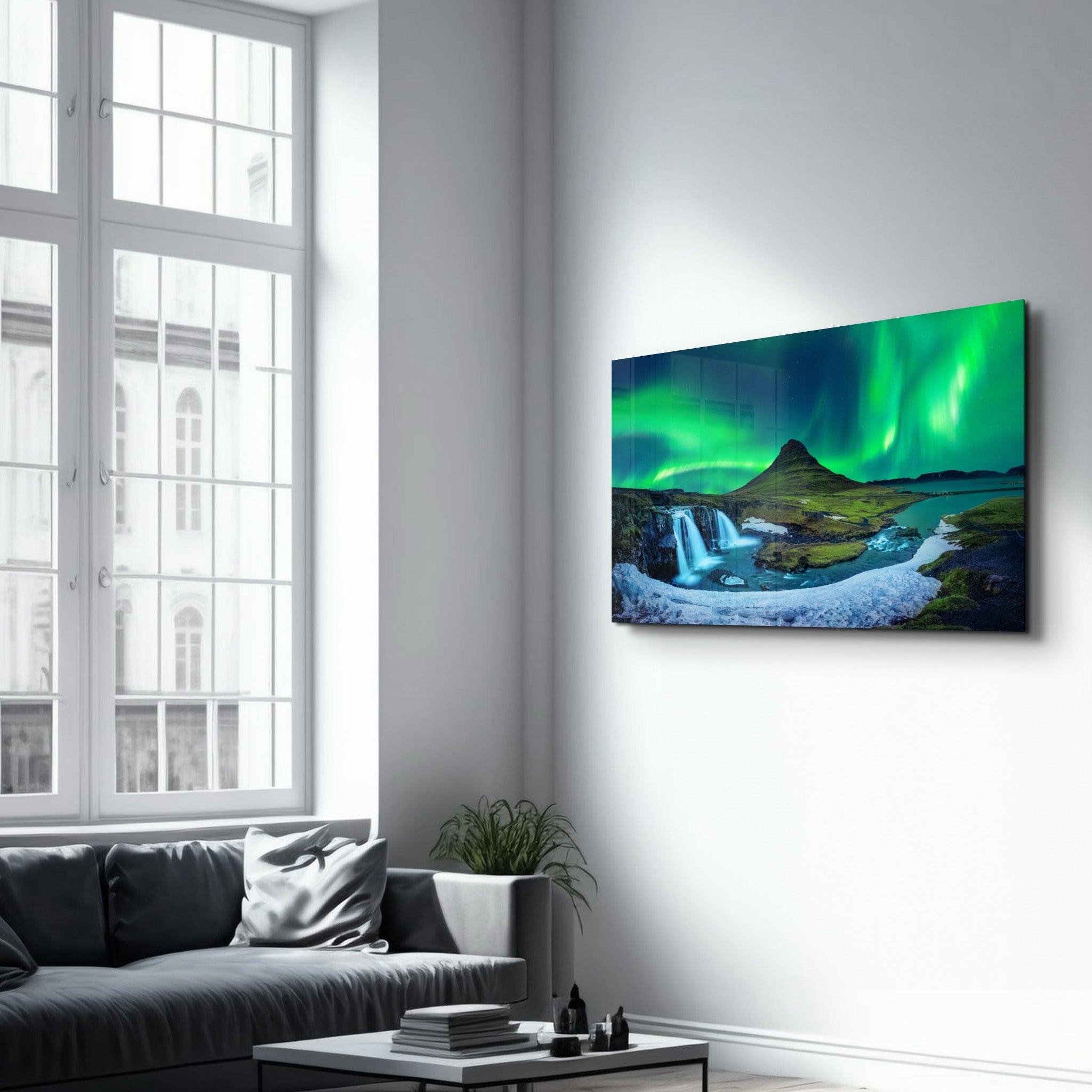 Aurora Borealis - Northern Lights Glass Wall Art - ArtDesigna Glass Printing Wall Art