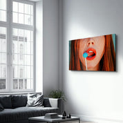 Blue Lollipop | Glass Wall Art - ArtDesigna Glass Printing Wall Art