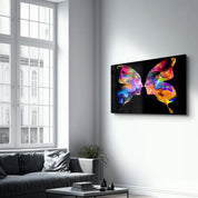 Colored Face Off | Glass Wall Art - Artdesigna