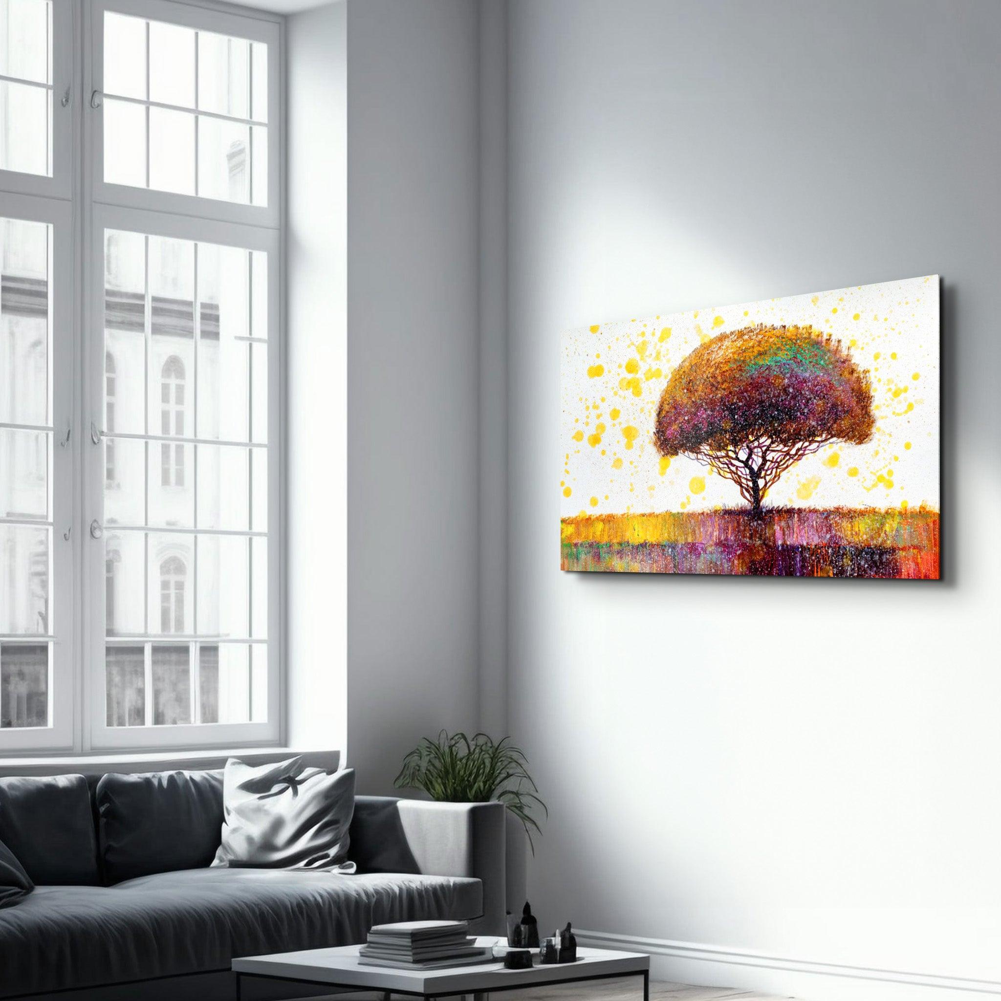 Abstract Colorful Tree | Glass Wall Art - ArtDesigna Glass Printing Wall Art