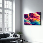 Silky Waves | Glass Wall Art - Artdesigna