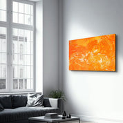 Marble Collection H18 - Orange Juice | Glass Wall Art - ArtDesigna Glass Printing Wall Art