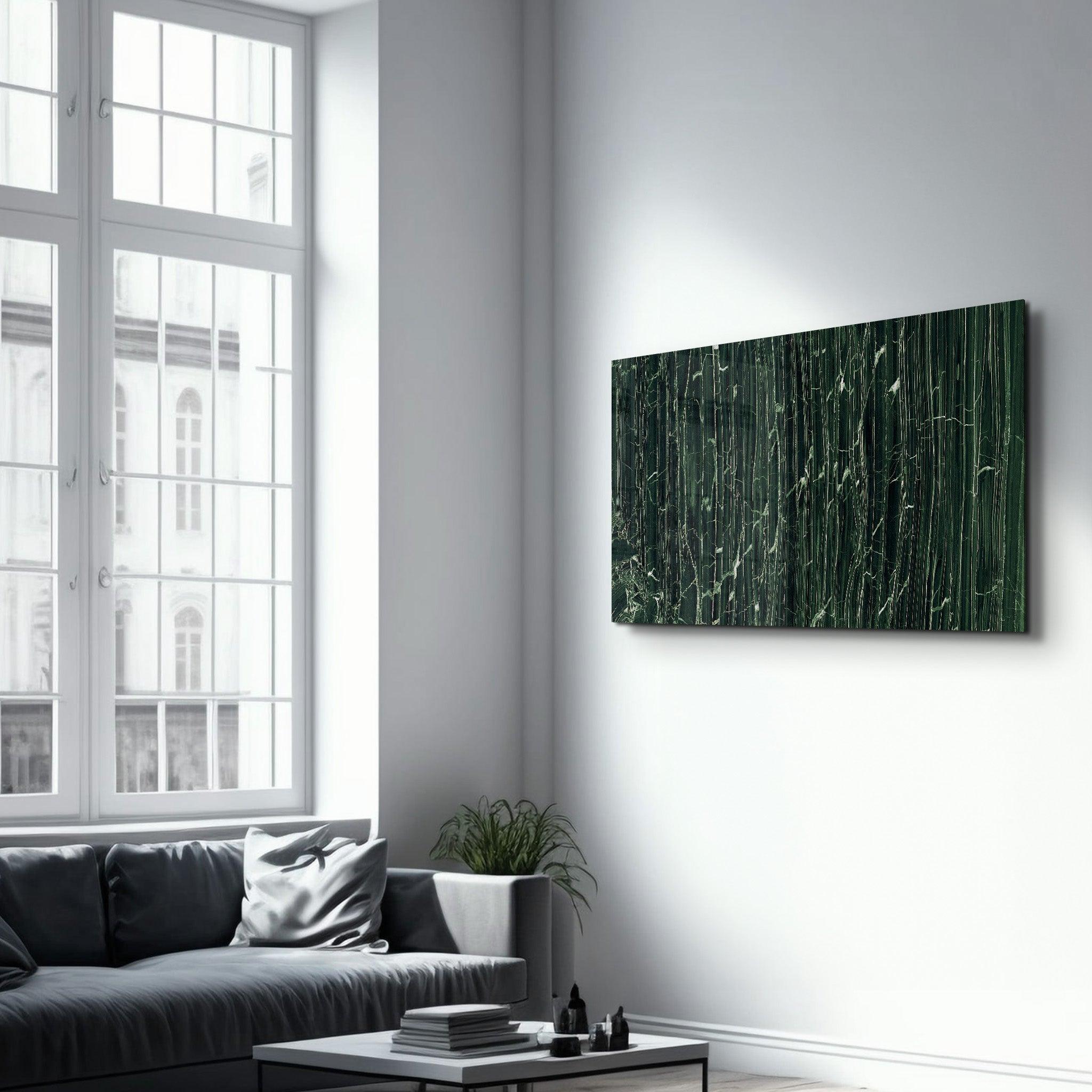 Dark Green Marble | Glass Wall Art - ArtDesigna Glass Printing Wall Art