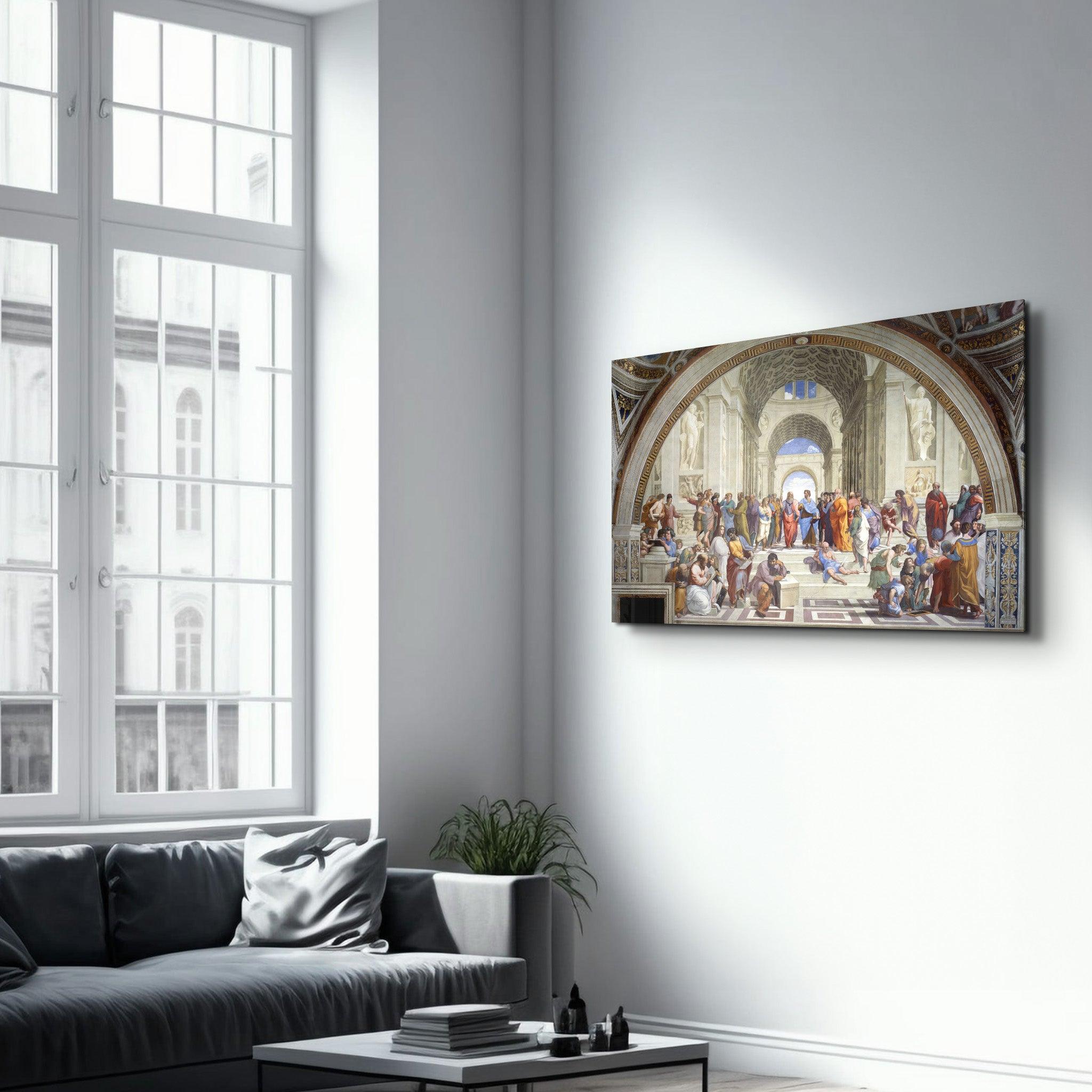 Raphael's The School of Athens (1511) | Glass Wall Art - ArtDesigna Glass Printing Wall Art