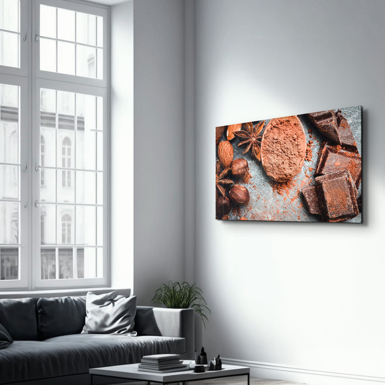 ・"Almond And Chocolate"・Glass Wall Art - ArtDesigna Glass Printing Wall Art