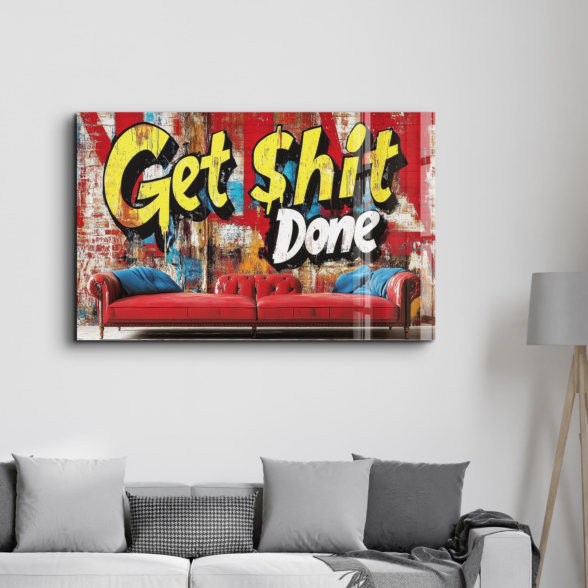 Get Sht Done - Glass Wall Art