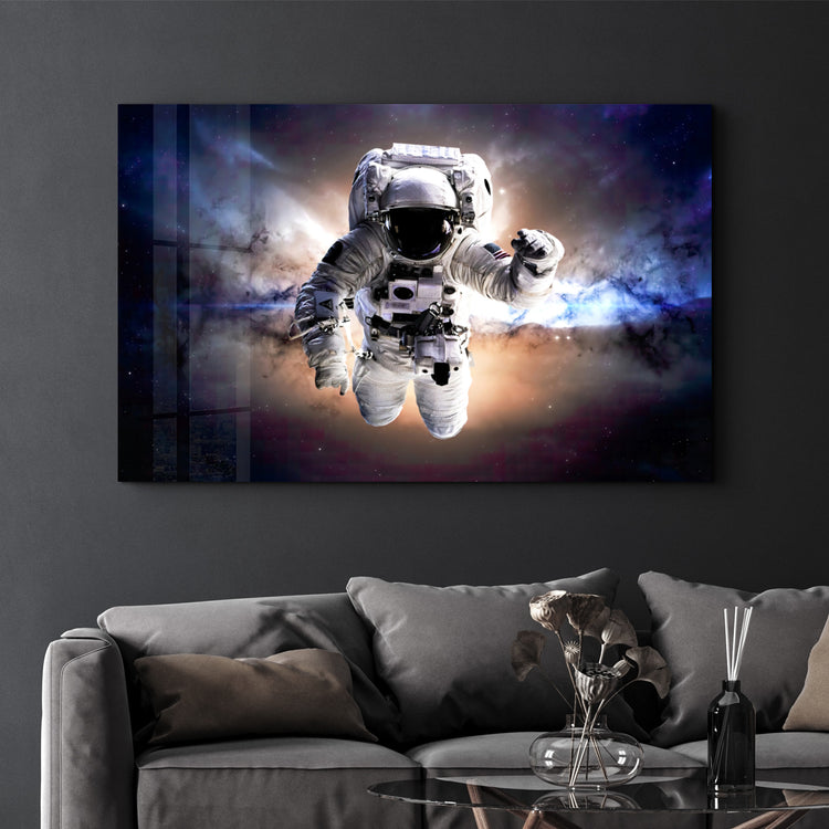 ・"Astronaut In the Space"・Glass Wall Art - ArtDesigna Glass Printing Wall Art