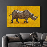 Abstract Rhino | Glass Wall Art - ArtDesigna Glass Printing Wall Art
