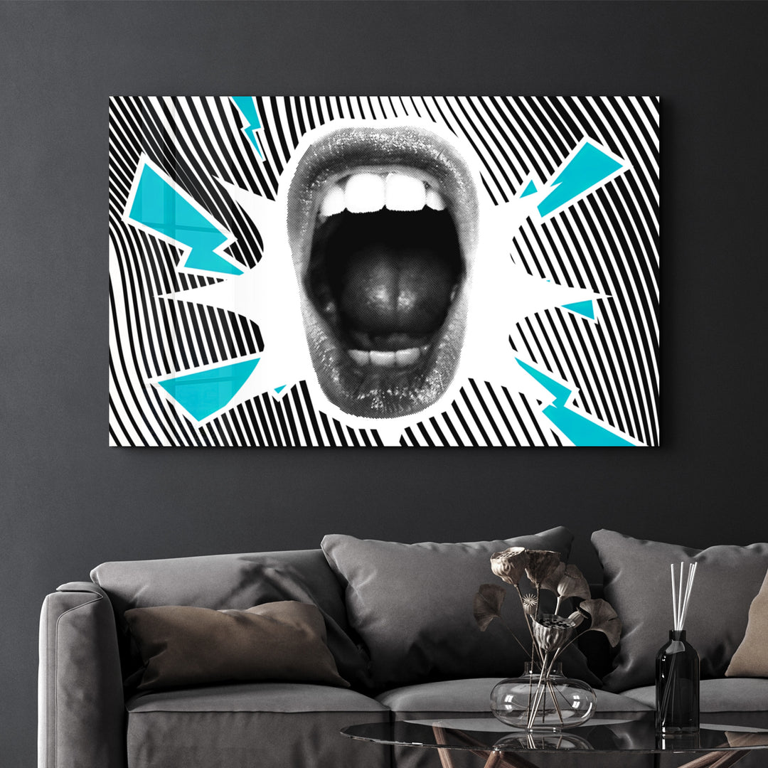 ・"Abstract Scream"・Glass Wall Art - ArtDesigna Glass Printing Wall Art