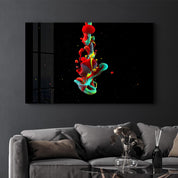 Liquid Drops | Glass Wall Art - Artdesigna