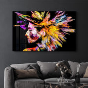 Abstract Colorful Woman Portrait V1 | Glass Wall Art - ArtDesigna Glass Printing Wall Art
