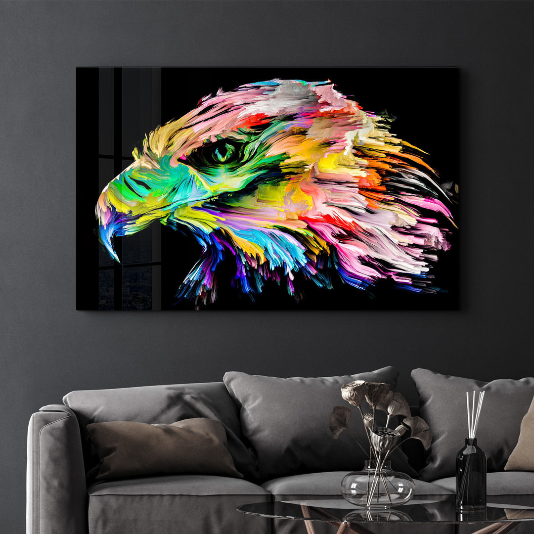 ・"Colorful Eagle"・Glass Wall Art - ArtDesigna Glass Printing Wall Art
