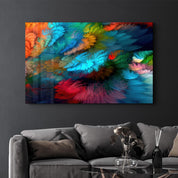 Colorful Plumes | Glass Wall Art - ArtDesigna Glass Printing Wall Art