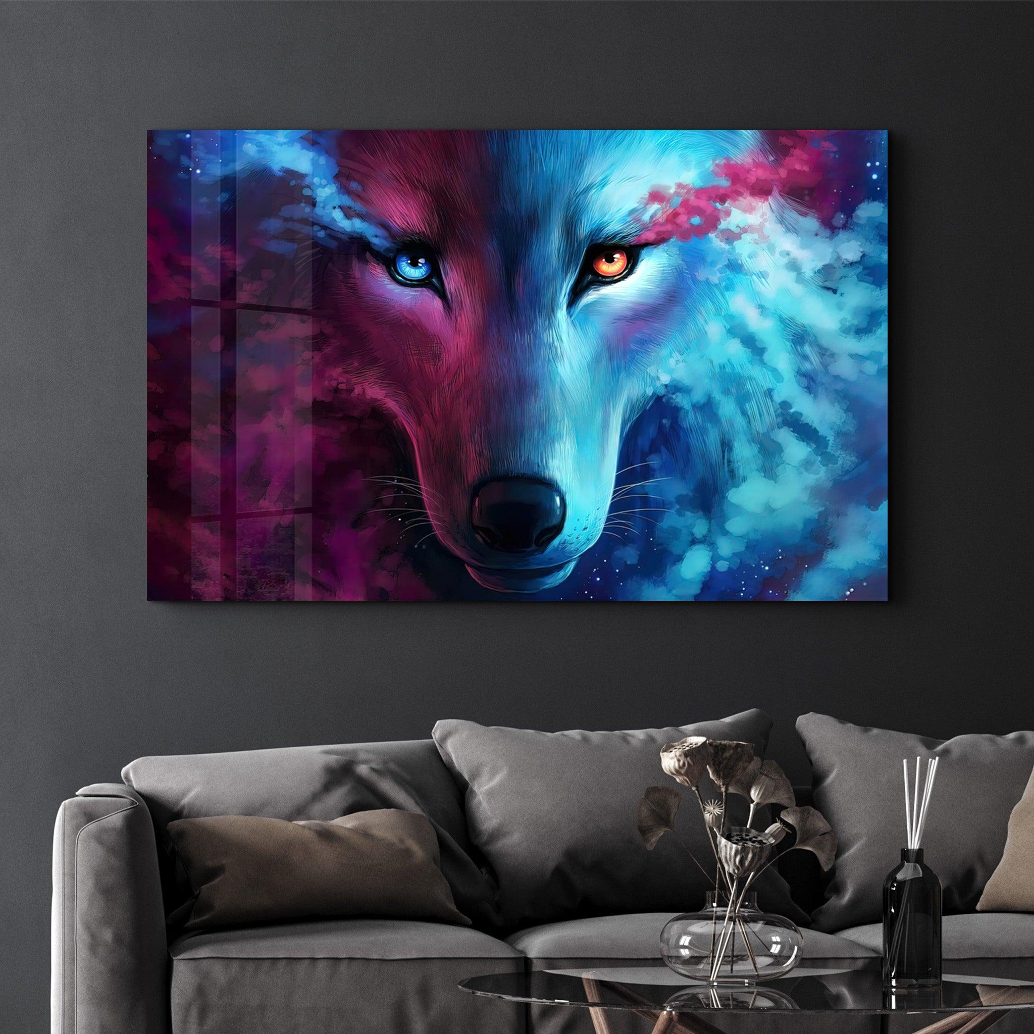 Mystical Wolf | Glass Wall Art - ArtDesigna Glass Printing Wall Art