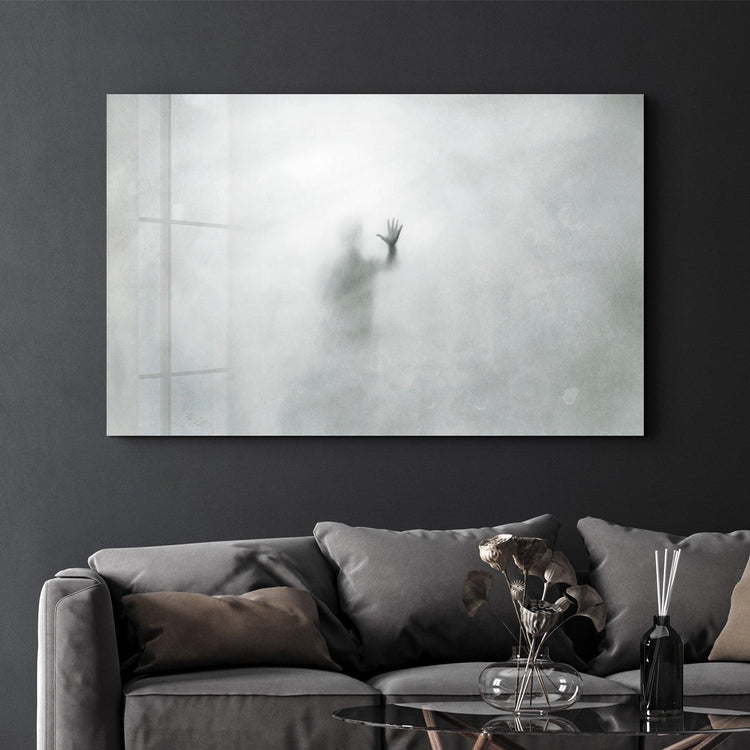 ・"The Ghost Face In The Fog"・Glass Wall Art - ArtDesigna Glass Printing Wall Art