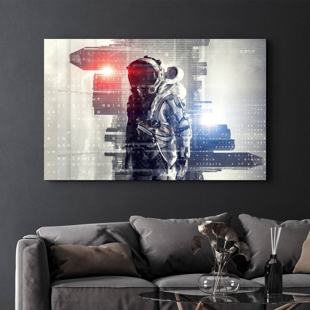 ・"Codes Of Astronaut"・Glass Wall Art - ArtDesigna Glass Printing Wall Art