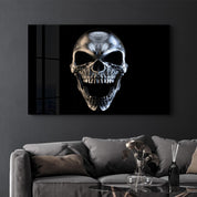 Silver Skull | Glass Wall Art - ArtDesigna Glass Printing Wall Art