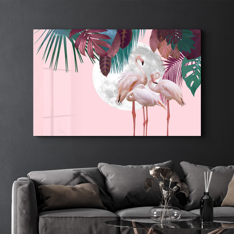 ・"Greater Flamingo"・Glass Wall Art - ArtDesigna Glass Printing Wall Art