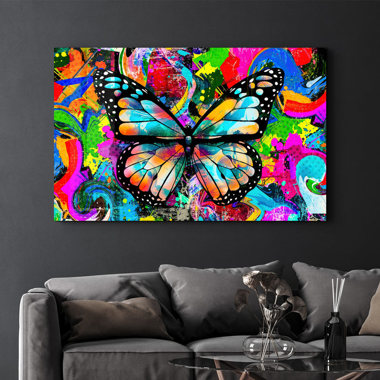 ・"Colorful Butterfly"・Glass Wall Art - ArtDesigna Glass Printing Wall Art