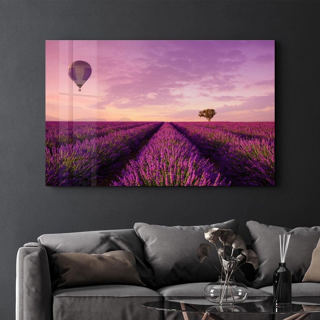 ・"Purple Sky"・Glass Wall Art - ArtDesigna Glass Printing Wall Art
