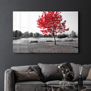 Red Fall | Glass Wall Art - ArtDesigna Glass Printing Wall Art