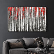 Red Forest | Glass Wall Art - ArtDesigna Glass Printing Wall Art