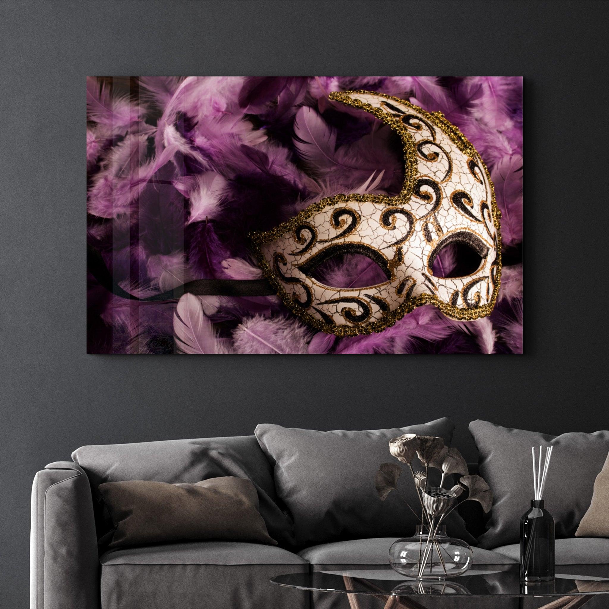 Venetian Mask | Glass Wall Art - ArtDesigna Glass Printing Wall Art