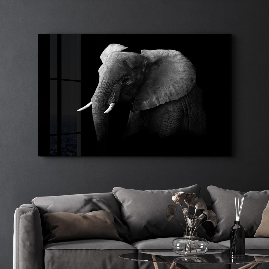 ・"Elephant"・Glass Wall Art - ArtDesigna Glass Printing Wall Art