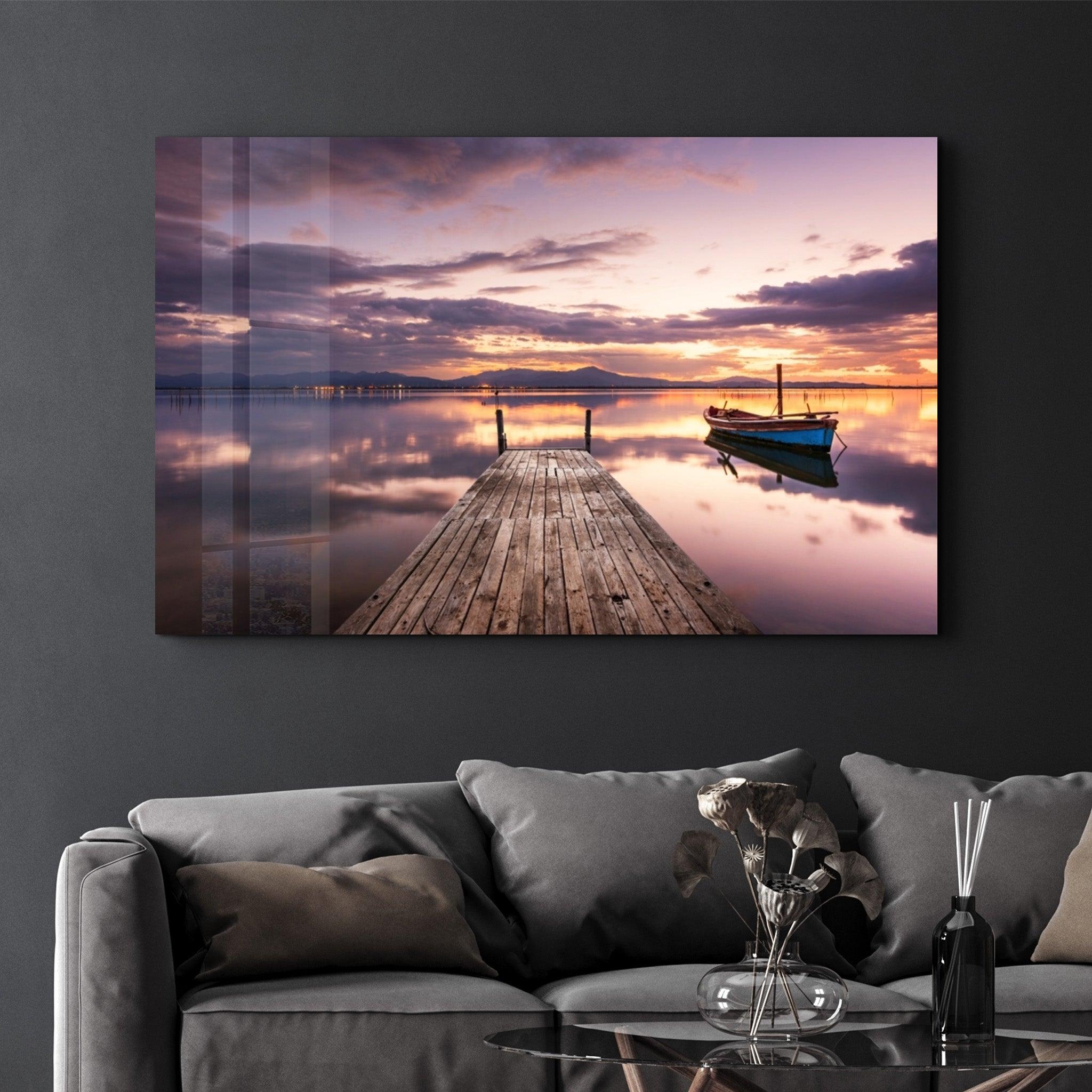 Pier 10 | Glass Wall Art - Artdesigna