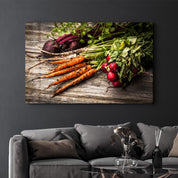 Carrot and Radish | Glass Wall Art - ArtDesigna Glass Printing Wall Art