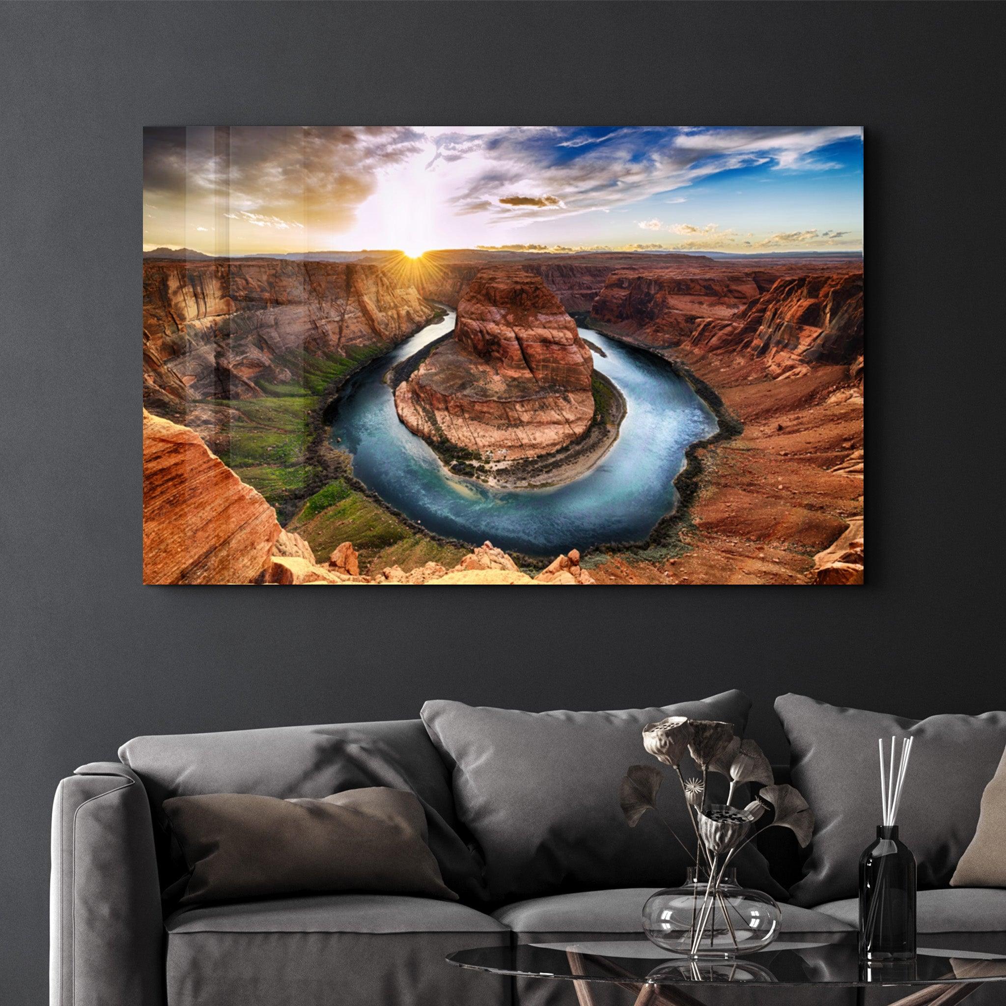 Canyon Lake | Glass Wall Art - Artdesigna