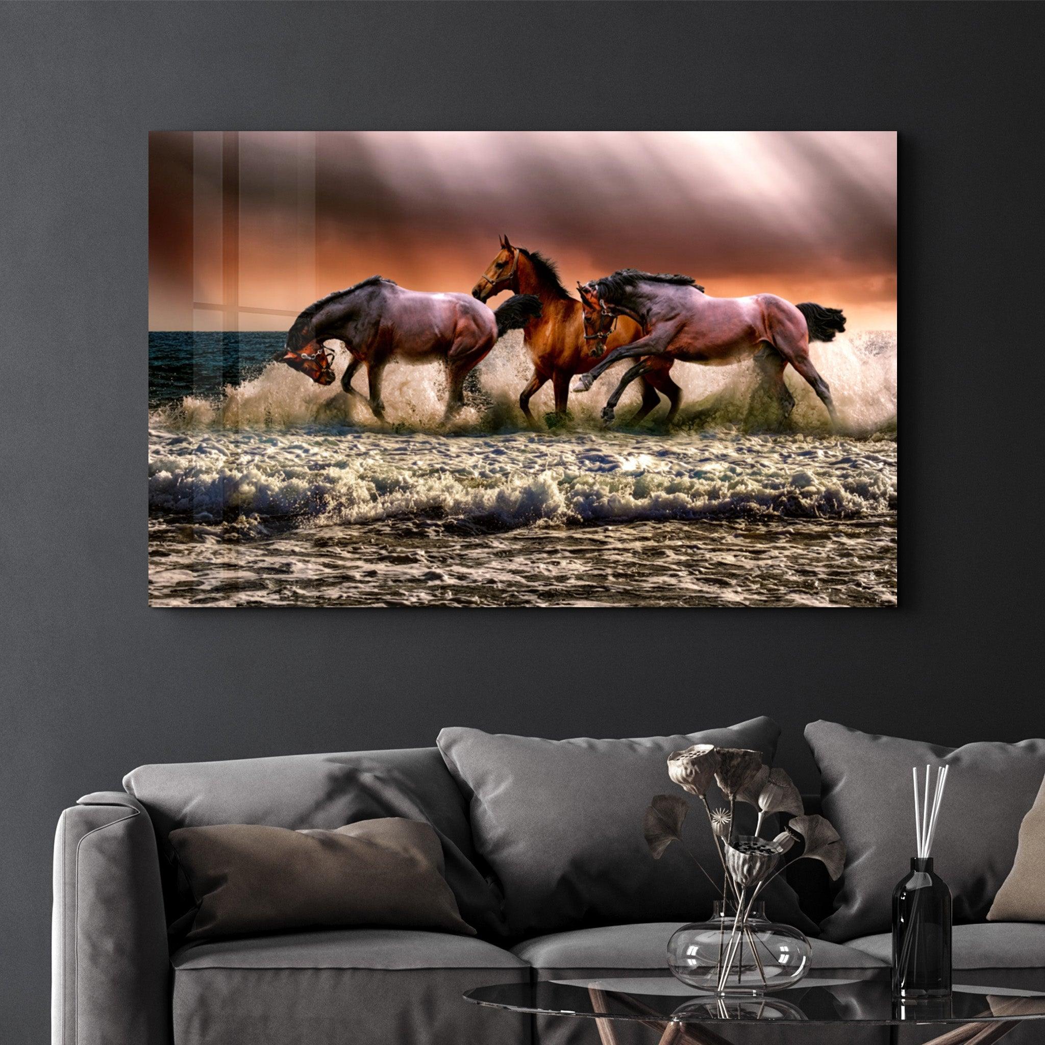 Horses | Glass Wall Art - ArtDesigna Glass Printing Wall Art